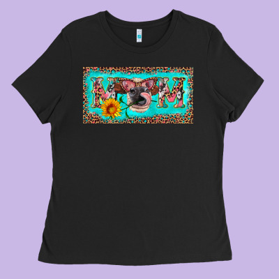 Mom Heifer License Plate Ladies Tee Designed By Artiststas
