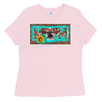 Bubblegum Pink mom heifer license plate Ladies Tee - Artiststas