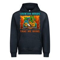 Navy country roads take me home Urban Hoodie - HRA Design Shop