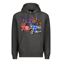 Charcoal Heather western truck fourth of july america Premium Hoodie - FaDigitalArtStudio