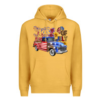 Mustard western truck fourth of july america Premium Hoodie - FaDigitalArtStudio
