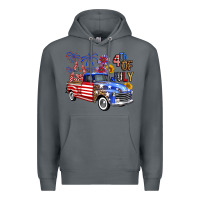 Rock western truck fourth of july america Premium Hoodie - FaDigitalArtStudio