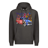 Smoke western truck fourth of july america Premium Hoodie - FaDigitalArtStudio