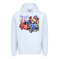 White western truck fourth of july america Premium Hoodie - FaDigitalArtStudio