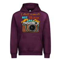 Mauve Wine collect moments not things sunflower gemstone vintage camera Urban Hoodie - FaDigitalArtStudio
