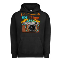 Pigment Black collect moments not things sunflower gemstone vintage camera Urban Hoodie - FaDigitalArtStudio