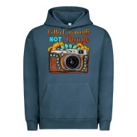 Pigment Midnight Navy collect moments not things sunflower gemstone vintage camera Urban Hoodie - FaDigitalArtStudio