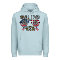 Blue Mist small town usa Premium Hoodie - CowhideDigitalArt