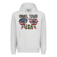 Dove Grey small town usa Premium Hoodie - CowhideDigitalArt
