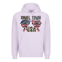 Lilac small town usa Premium Hoodie - CowhideDigitalArt