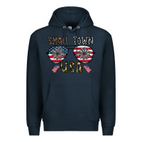 Navy small town usa Premium Hoodie - CowhideDigitalArt