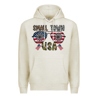 Oatmeal Heather small town usa Premium Hoodie - CowhideDigitalArt