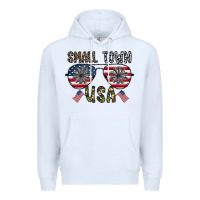 White small town usa Premium Hoodie - CowhideDigitalArt