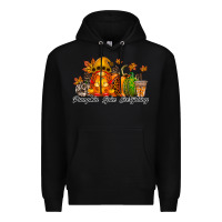 Black Pumpkin Spice Everything Premium Hoodie - RacoonDesign