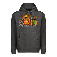 Charcoal Heather Pumpkin Spice Everything Premium Hoodie - RacoonDesign