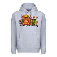 Heather Grey Pumpkin Spice Everything Premium Hoodie - RacoonDesign