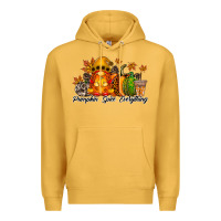 Mustard Pumpkin Spice Everything Premium Hoodie - RacoonDesign