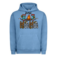 Pigment Pebble Blue one hot mama Urban Hoodie - CowhideDigitalArt
