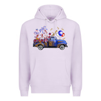 Lilac western truck fourth of july Premium Hoodie - FaDigitalArtStudio