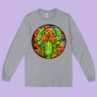 Lobster Long Sleeve Tee Designed By Barkaloodesign