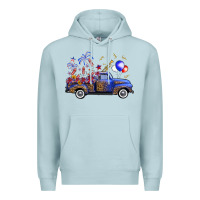 Blue Mist western truck fourth of july Premium Hoodie - FaDigitalArtStudio