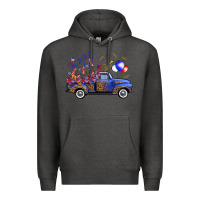 Charcoal Heather western truck fourth of july Premium Hoodie - FaDigitalArtStudio