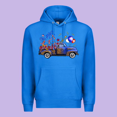 Western Truck Fourth Of July Premium Hoodie Designed By Fadigitalartstudio