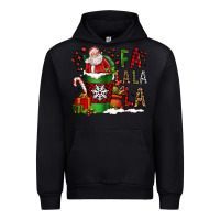 Black fa la la la la christmas santa claus coffee cup Urban Hoodie - FaDigitalArtStudio