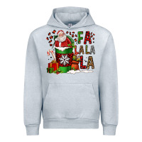 Heather Grey fa la la la la christmas santa claus coffee cup Urban Hoodie - FaDigitalArtStudio