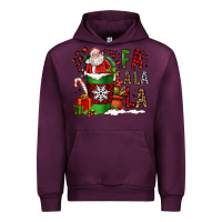 Mauve Wine fa la la la la christmas santa claus coffee cup Urban Hoodie - FaDigitalArtStudio