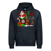 Navy fa la la la la christmas santa claus coffee cup Urban Hoodie - FaDigitalArtStudio