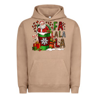 Pigment Burro fa la la la la christmas santa claus coffee cup Urban Hoodie - FaDigitalArtStudio