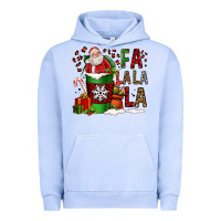 Pigment Grape Ice fa la la la la christmas santa claus coffee cup Urban Hoodie - FaDigitalArtStudio