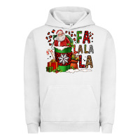 Pigment Lunar Rock fa la la la la christmas santa claus coffee cup Urban Hoodie - FaDigitalArtStudio