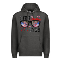 Charcoal Heather star spangled stup Premium Hoodie - CowhideDigitalArt