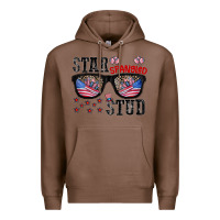 Chestnut star spangled stup Premium Hoodie - CowhideDigitalArt