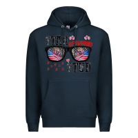 Navy star spangled stup Premium Hoodie - CowhideDigitalArt
