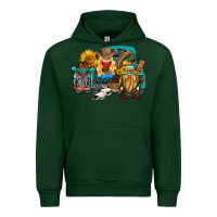 Forest Green western Truck with gnomes Urban Hoodie - HRA Design Shop