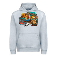 Heather Grey western Truck with gnomes Urban Hoodie - HRA Design Shop