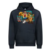Navy western Truck with gnomes Urban Hoodie - HRA Design Shop