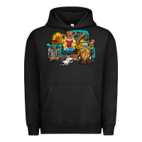 Pigment Black western Truck with gnomes Urban Hoodie - HRA Design Shop