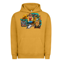 Pigment Peanut Butter western Truck with gnomes Urban Hoodie - HRA Design Shop