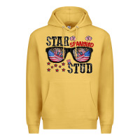 Antique Gold star spangled stup Premium Hoodie - CowhideDigitalArt
