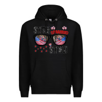 Black star spangled stup Premium Hoodie - CowhideDigitalArt
