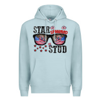 Blue Mist star spangled stup Premium Hoodie - CowhideDigitalArt
