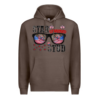 Coffee star spangled stup Premium Hoodie - CowhideDigitalArt