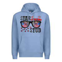 Colony Blue star spangled stup Premium Hoodie - CowhideDigitalArt