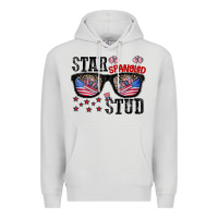 Dove Grey star spangled stup Premium Hoodie - CowhideDigitalArt