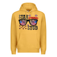 Mustard star spangled stup Premium Hoodie - CowhideDigitalArt