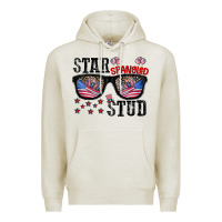 Oatmeal Heather star spangled stup Premium Hoodie - CowhideDigitalArt